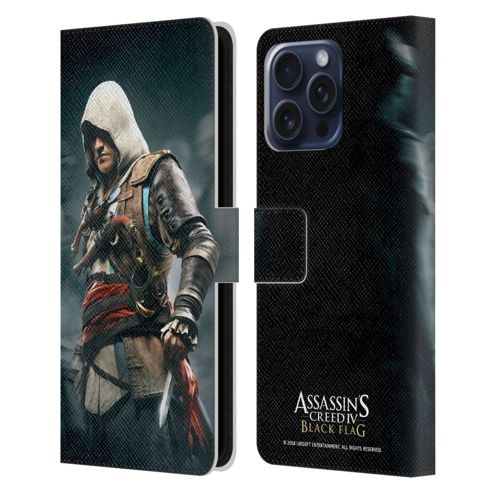 ASSASSINS CREED アサシンクリード - Black Flag Key Art / Edward Crowd レザー手帳型 / Apple iPhoneケース - PGS
